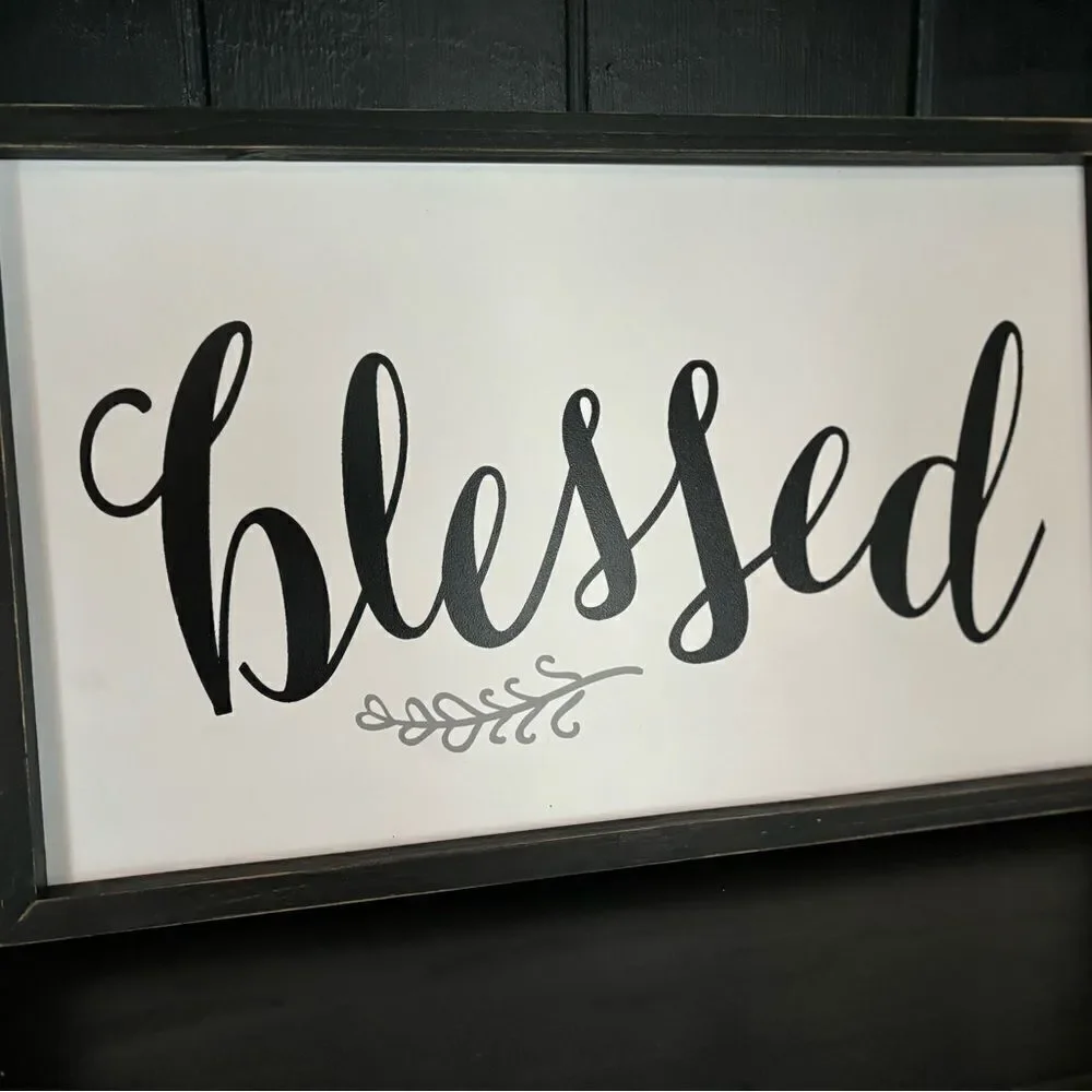BLESSED Wooden Sign